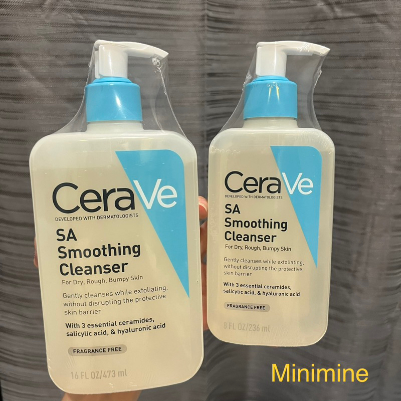 ป้ายไทย รุ่นใหม่ Cerave SA Smoothing Cleanser 236 ml & Foaming Cleanser 473ml. พร้อมส่ง (ของแท้100%)