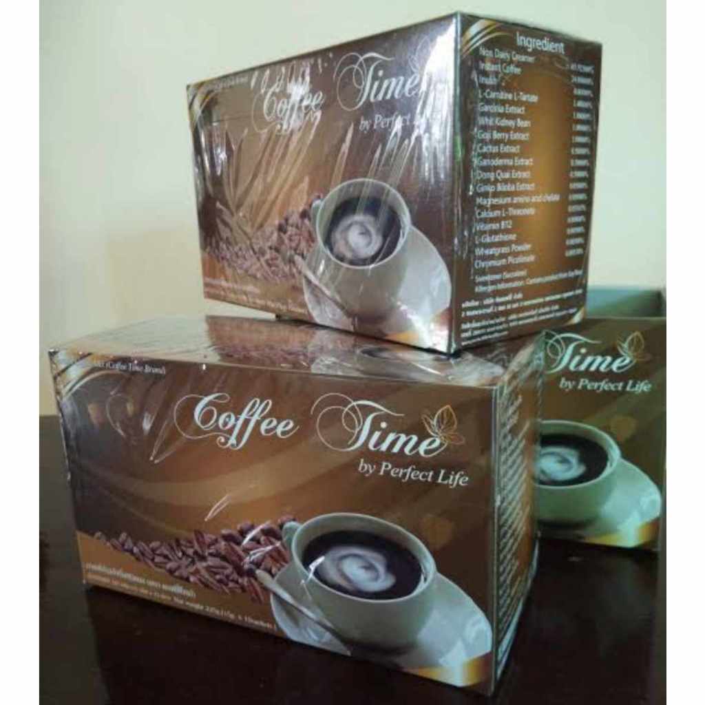 "ชุด 3 กล่องส่งฟรี!!!" กาแฟ Coffee Time Perfect Life กาแฟเพื่อสุขภาพ 3 กล่อง มี 45 ซอง ราคาชุดล่ะ  6