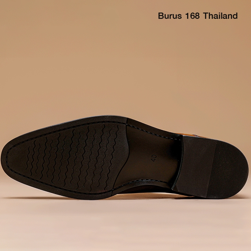 [Size 38-47] รองเท้าหนังแท้ ผู้ชาย (เย็บพื้นทุกคู่) - รุ่น Cap-toe Oxford คัทชูหนังแท้ผู้ชาย รองเท้าหนังทำงาน