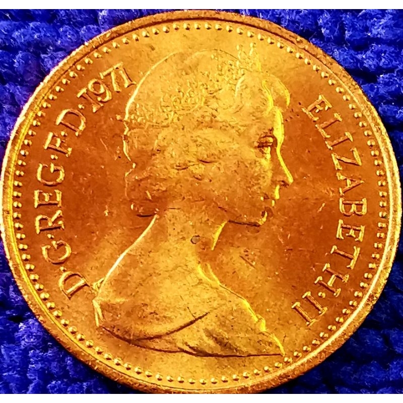 เหรียญ​อังกฤษ​ UK, 0.5 Penny, (ยุค​Elizabeth​2), ไม่​ผ่าน​ใช้​ UNC, #​792