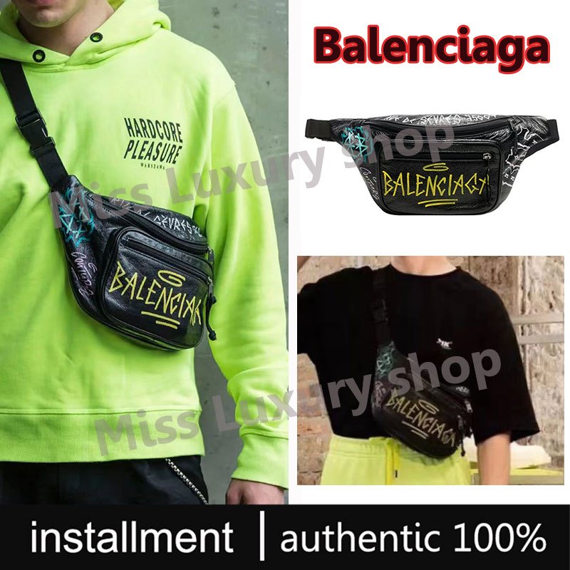 Balenciaga กระเป๋าเอว กระเป๋าสะพายข้าง ของแท้100%