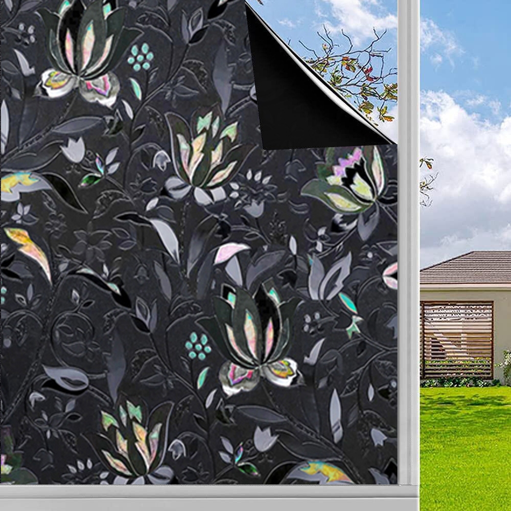 ฟิล์มฝ้าติดกระจก เห็น100% เพิ่มความเป็นส่วนตัว กันคนมอง100% แบบสุญญากาศ สติ๊กเกอร์ติดกระจกบ้าน ฟิล์มติดกระจกบ้าน - รูปที่ 4