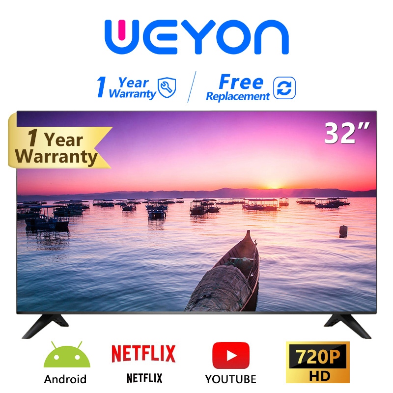 สมาร์ททีวี WEYON smart TV 32 นิ้ว FHD LED ทีวี โทรทัศน์ (รุ่น W-32wifi) Wifi/Youtube/Netflix ระบบ Android 9.0