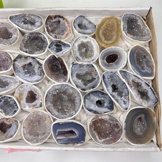 จีโอดหายาก (Rare Agate Druzy Geode) โพรงหินอาเกต หินหายาก หิ…