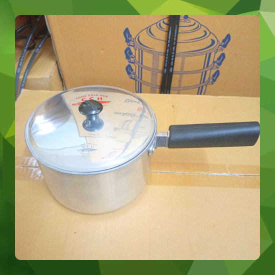 Crocodile Cookware หม้อด้าม ตราจระเข้ (เลือกขนาดได้) ขนาด (16 ทรงญี่ปุ่น) / 18 - 20 ซม. หม้อโจ๊ก