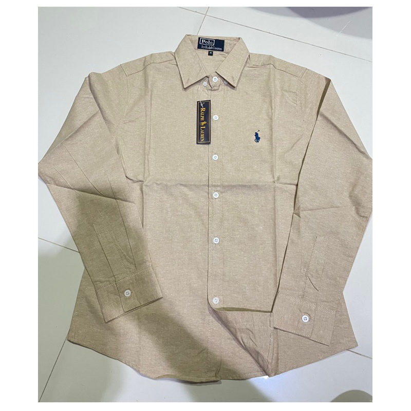 เชิ้ตแขนยาวปักม้าเล็กได้ใส่ได้ชายและหญิงผ้าOxfordสีไม่ตก - รูปที่ 2