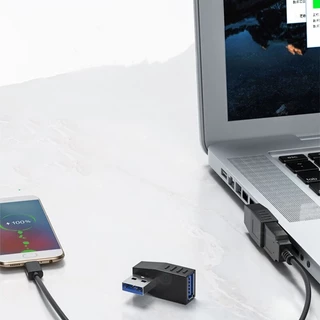 Adapter เชื่อมต่อ USB 3.0 ผู้-เมีย งอ90องศา(ราคาต่อ1ชิ้น)