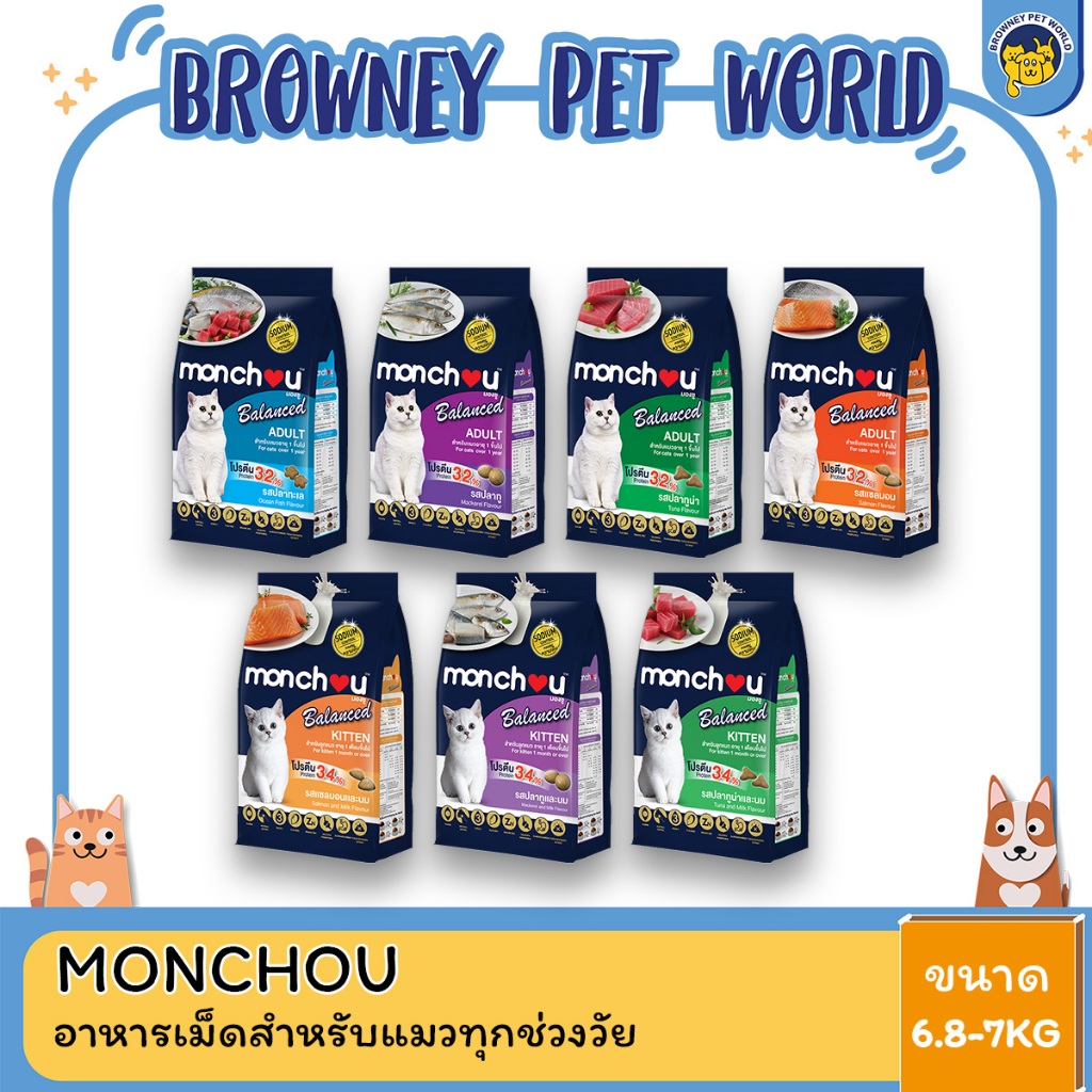 Monchou Balance มองชู บาลานซ์ อาหารเม็ดแมวขนาด 6.8-7 KG