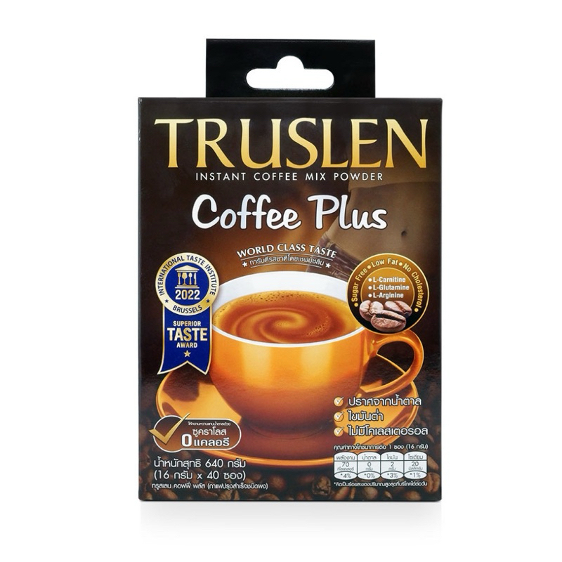 TRUSLEN COFFEE PLUS กาแฟทรูสเลน คอฟฟี่ พลัส ( 40 ซอง / กล่อง )
