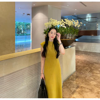 LITAS : YURIN DRESS เดรสคอปีน เเขนล้ำ เดรสทำงาน เดรสเรียบหรู