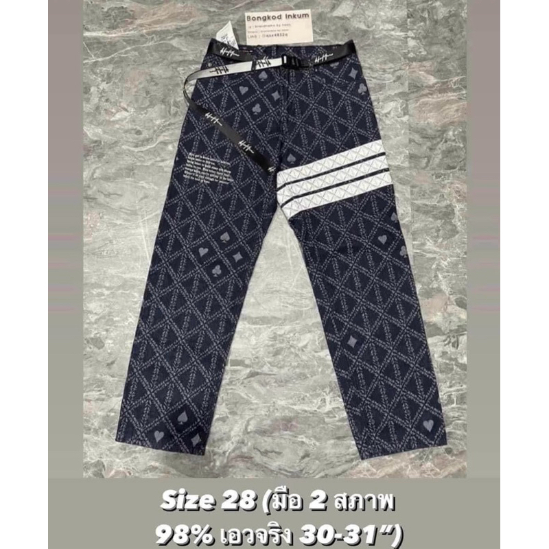 ❌❌SALE❌❌✅พร้อมส่ง ของแท้ล้าน%✅ Holdem H8 Casino Monogram Loose fit raw denim jeans
