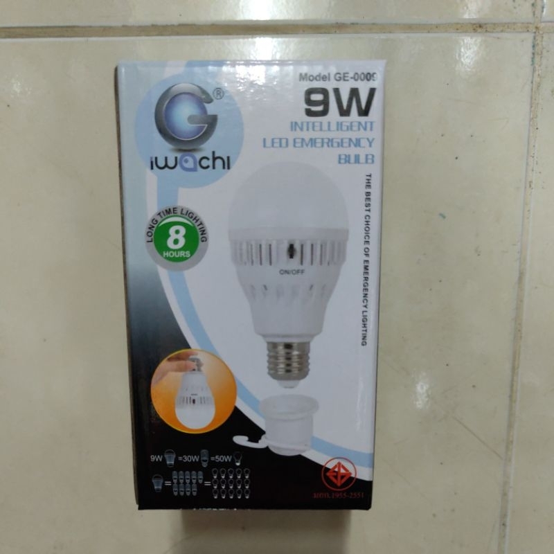หลอดไฟฉุกเฉิน หลอดไฟแอลอีดี LED EMERGENCY BULB IWACHI 9W GE-0009