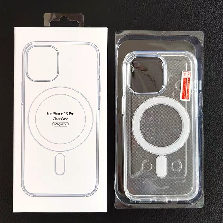 เคสโทรศัพท์มือถืออะคริลิคใส แม่เหล็ก กันกระแทก สําหรับiPhone 15 11 12 13 14 Pro Max 16 X XR XS Max 7 8 Plus เคส ชาร์ได้