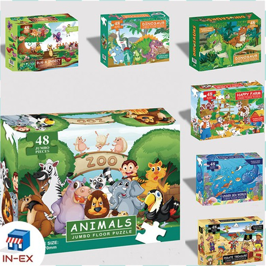 INEXSHOP - จิ๊กซอ จัมโบ้ 48ชิ้น ของเล่นเสริมทักษะ jigsaw jumbo floor puzzle