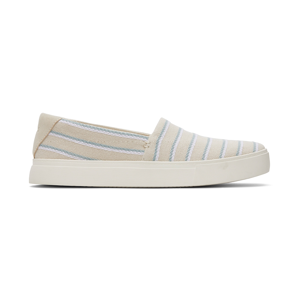 TOMS รองเท้าลำลองผู้หญิง สลิปออน รุ่น Kameron Fog Multi Woven Stripes (CC) รองเท้าลิขสิทธิ์แท้