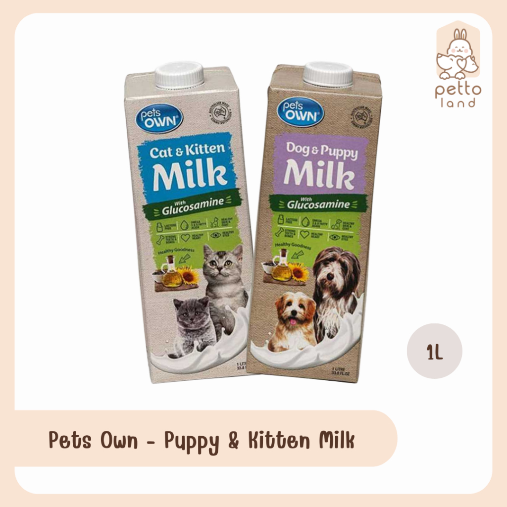 Pets Own - Puppy & Kitten Milk นมสำหรับ สุนัข และ แมว ขนาด 1L