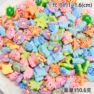 B028 เรซิ่นรวมสัตว์ทะเลจิ๋ว 3D (ชุด 10 ชิ้น) คละแบบ อุปกรณ์ตกแต่ง งาน DIY แต่งเคสโทรศัพท์ งานฝีมืออื่นๆ พร้อมส่งจากไทย