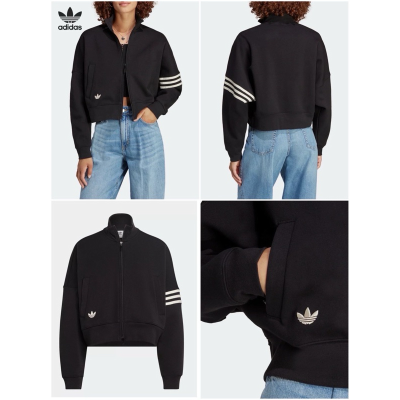 Adi jacket เสื้อแจคเกตแขนยาว ซิปหน้า ทรงสวยมากกก ดีเทลแต่งแถบ