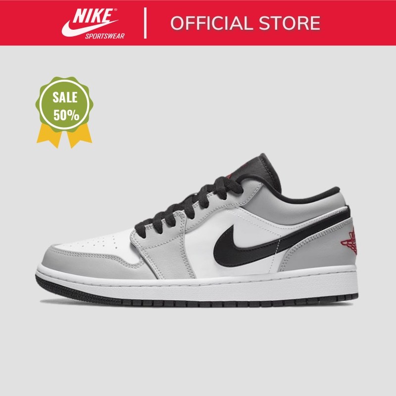 Nike Air Jordan 1 Low “Light Smoke Grey” ของแท้ รองเท้ากีฬา