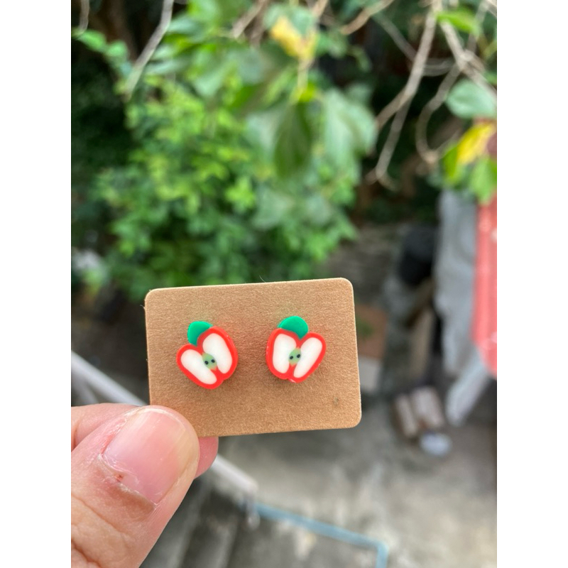 ต่างหูแอปเปิ้ลจิ๋วใส่ติดหูน่ารักมาก 🍏🍎