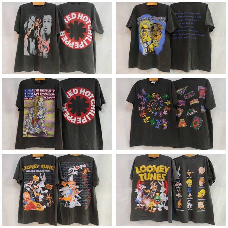 เสื้อยืดวินเทจผ้าฟอก เสื้อวง