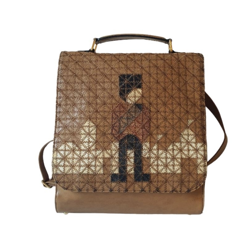 Lapalette Cupcake กระเป๋าเป้หนังแท้🤎สีน้ำตาล