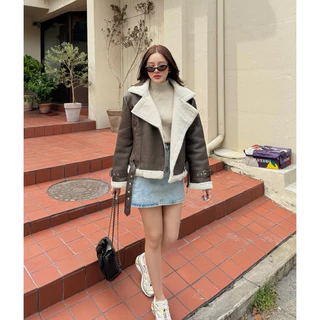 MALIMAYS - Dallas Fur Jacket แจ็คเก็ตหนังบุขน