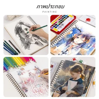 สมุดวาดภาพ สมุดสเก็ตช์ กระดาษเปล่า ขนาด 8K A4 16K 30แผ่น 140แกรม สำหรับนักเรียนศิลปะ