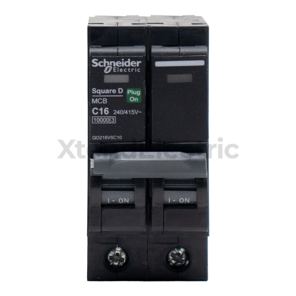 เซอร์กิตเบรกเกอร์ 16 แอมป์ 2 โพล 10kA SCHNEIDER QO216VSC10T