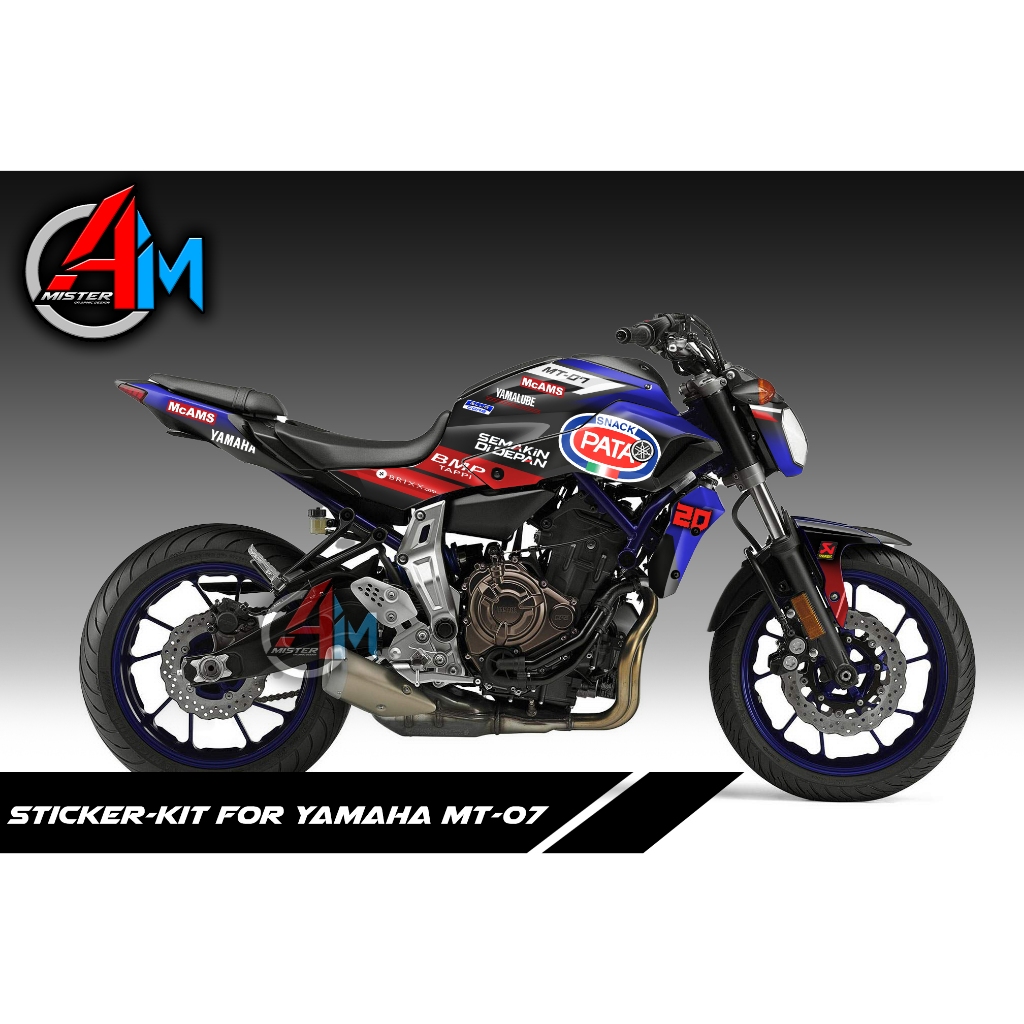 (Mr.AM) ชุดสติ๊กเกอร์ [เกรด Premium] Yamaha MT-07 (PATA RACING)