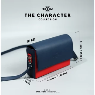 (มีสีใหม่)THE CHARACTER มี 6 สี แบรนด์ 8910 กระเป๋าหนัง สะพายข้าง ทรงกล่อง ตั้งได้ แบรนด์ไทย หนังกันน้ำ