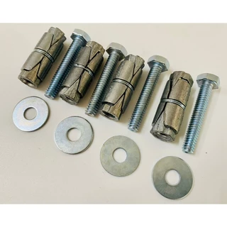 พุกตะกั่ว 1/4" (2หุน) พุกยึดขาแขวนแอร์ ขนาด 45 CM และ 50 CM พร้อมน็อต และแหวน (1แพ็คบรรจุ 4 ชุด)