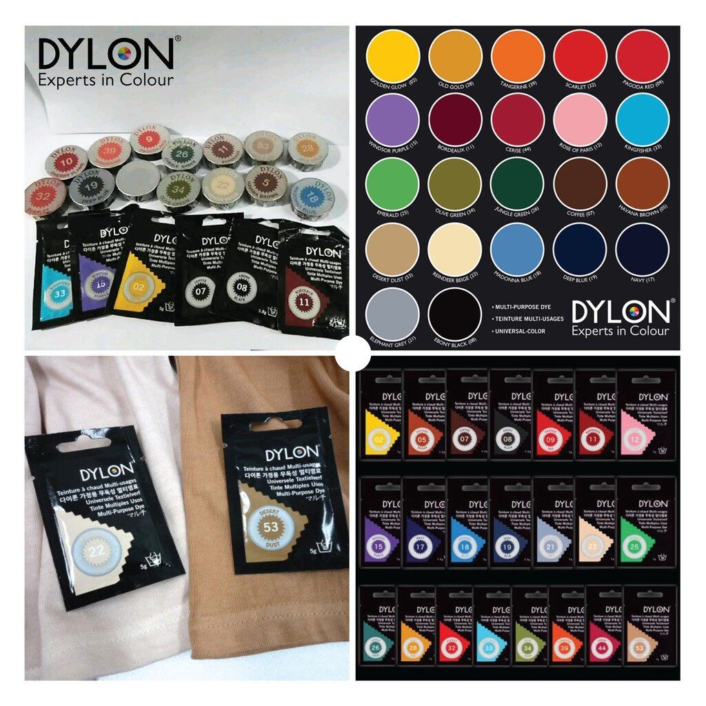 Dylon สีย้อมผ้า ชื่อใหม่ Dyverse สีย้อมร้อนคุณภาพ จากประเทศอังกฤษ 1 ซองต่อผ้าแห้ง 250 กรัม