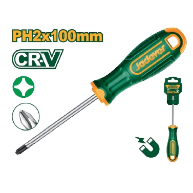 ไขควงปากแฉก PH2x100mm JADEVER JDSD2224