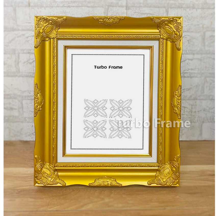 กรอบรูปหลุยส์ สีทอง สีขาวใส่ภาพขนาด 8x10 นิ้ว, 8x12นิ้ว ,  A4 , 10x12", 10x15”, A3
