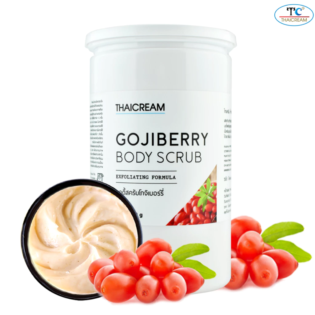 1กิโล Thaicream สครับขัดผิว โกจิเบอร์รี่ ครีมสครับขัดผิว สครับขัดขี้ไคล ไทยครีม Gojiberry Body Scrub