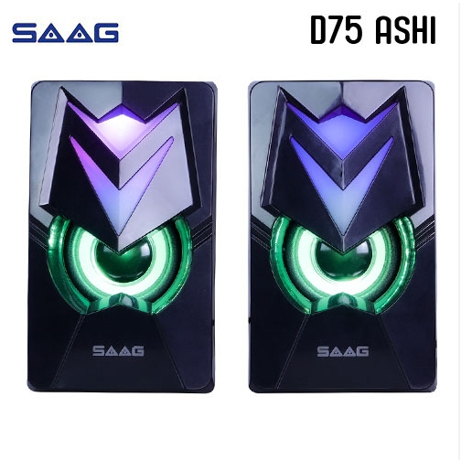 ลำโพงคอมพิวเตอร์ SAAG รุ่น D75 ASHI USB 2.0  สินค้ารับประกัน 1 ปี