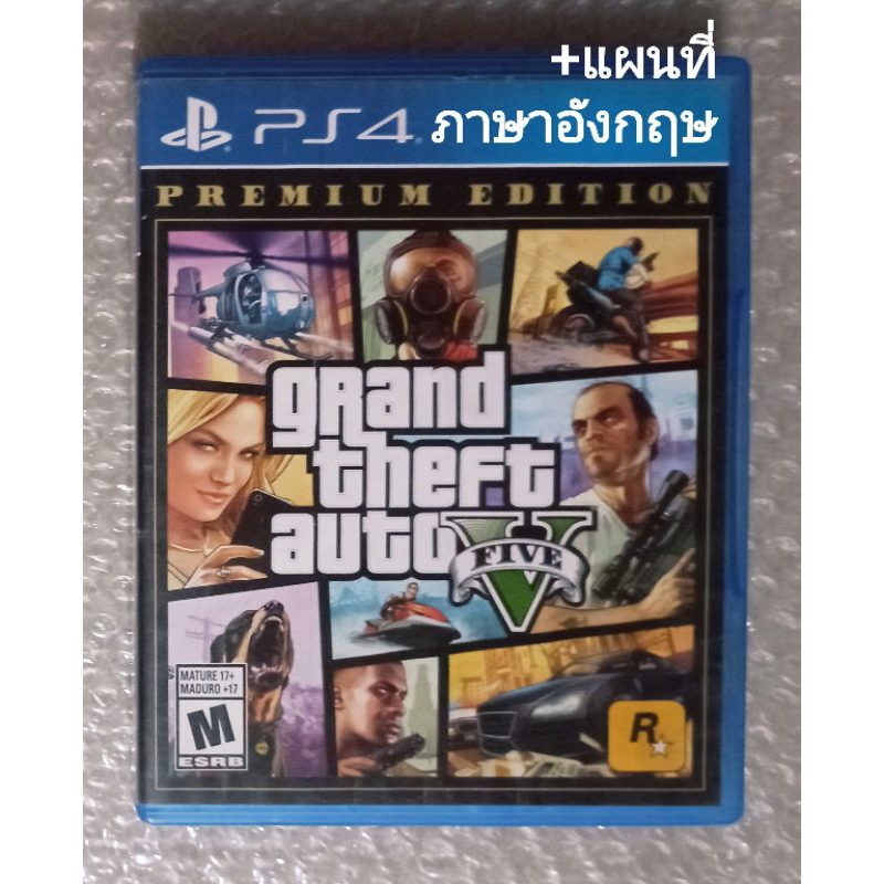 gRand theFt auto v FIVE +แผนที่ ภาษาอังกฤษ EN PS4 PLAYSTATION 4 GTA 5 GTAV GTA5 GRANT THIEF AUTO5 AU