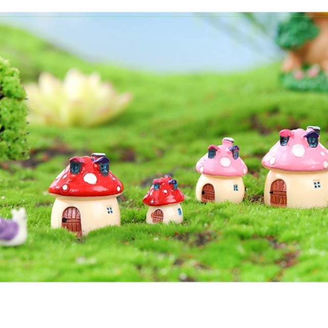 บ้านเห็ด น่ารักมุ้งมิ้ง มี 4 ขนาดให้เลือก (ราคา/ 1ชิ้น) ตุ๊กตาแต่งบ้าน สะสม แต่งสวน จัดสวนถาด พร็อพถ่ายรูป