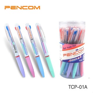 ปากกาลูกลื่น  2สี  Pencom TCP-01A (ราคาแพ็ค 24 ด้าม) 1 กระปุ…