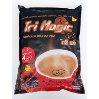 กาแฟทรีเมจิก 5in1ไม่มีน้ำตาล ขนาด 1 ห่อ 50 ซอง (1)