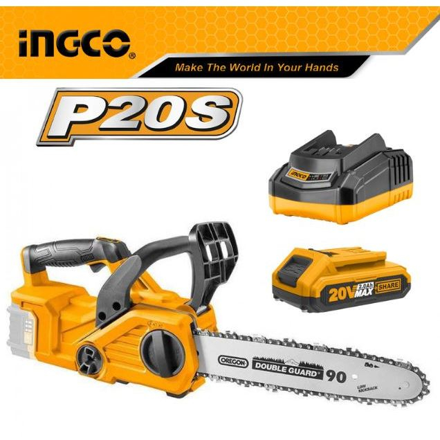 เลื่อยไฟฟ้าไร้สาย 20V INGCO CGSLI2001 (พร้อมที่ชาร์+แบต 2Ah) ประกัน 2ปี ของแท้100%