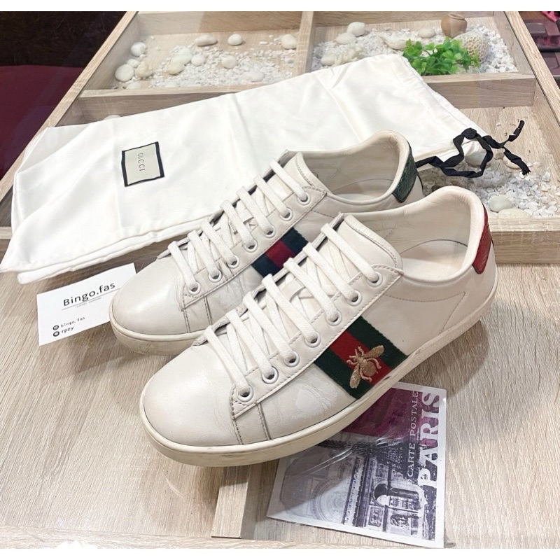 Gucci sneakers ace bee แท้ 💯% รองเท้าผ้าใบgucci