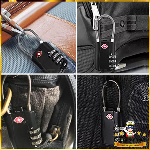 กุญแจล็อคกระเป๋าเดินทาง TSA  ล็อค 3 รหัส