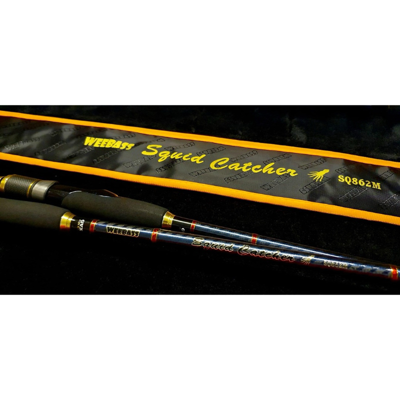 WEEBASS SQUID CATCHER  คันตกหมึก สควิด แคทเชอร์  สปินนิ่ง 2 ท่อน ต่อกลาง Super X-Cross ตลอดคัน ใหม่ล่าสุด