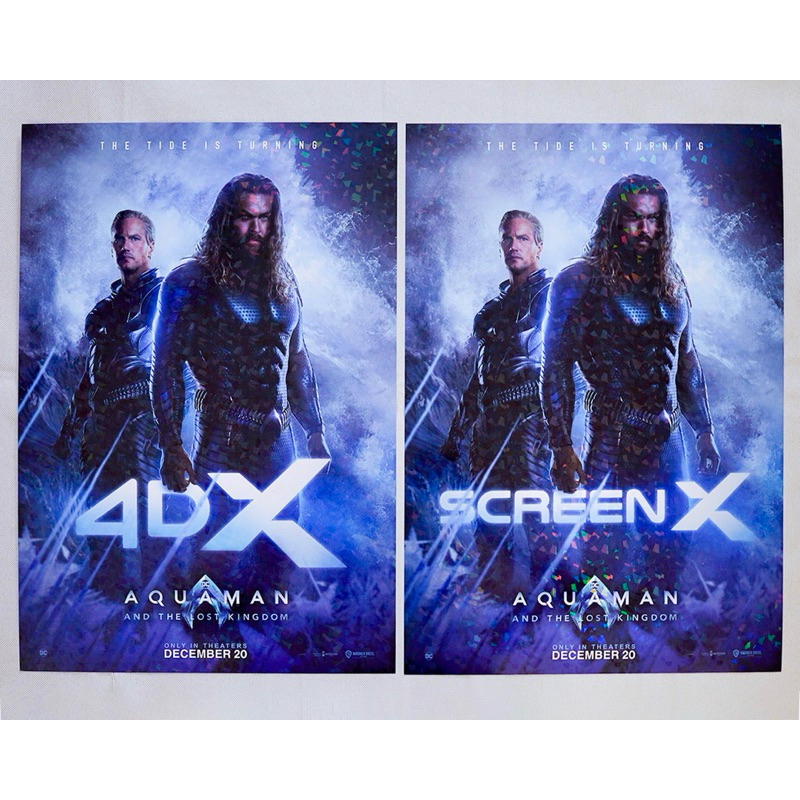 โปสเตอร์ของแท้ “AQUAMAN 2” 4Dx SCREEN X จาก Major Cineplex - Poster “AQUAMAN 2 : AND THE LOST KINGDO