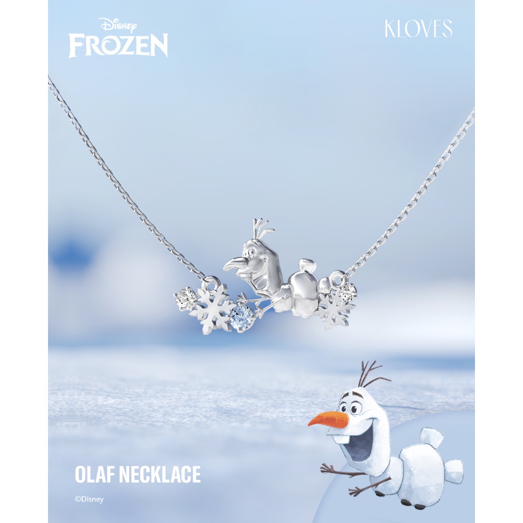KLOVES - Disney Frozen Collection - Olaf Necklace สร้อยคอโอลาฟ