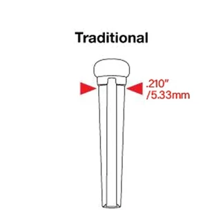 Graph Tech TUSQ Traditional Bridge Pins (5.33mm) With 2mm Paua Shell Dot Inlays หมุดยึดสายกีต้าร์โปร่ง