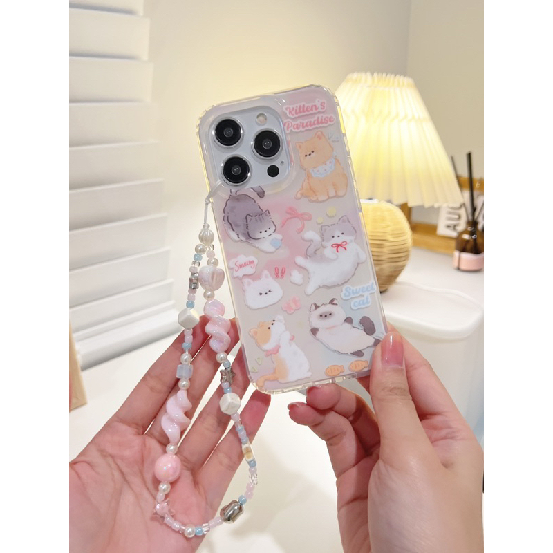 เคสน้องแมว sweet cat+สายคล้องมือ