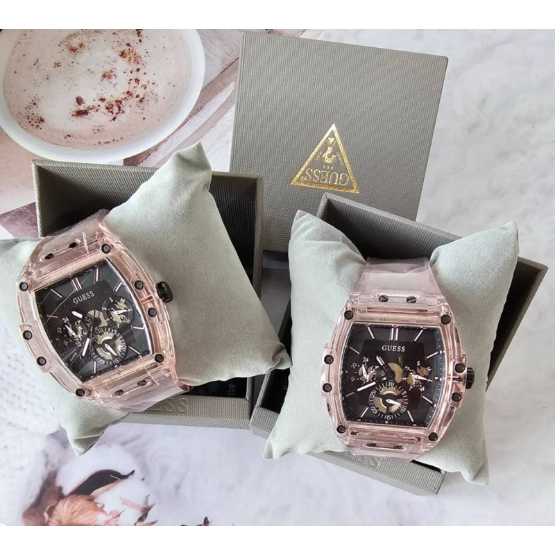 นาฬิกา GUESS Pink Plastic and Silicone Multifunction Watchแท้